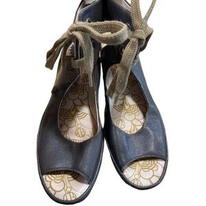 Fly London Sandals Grey Tie Up